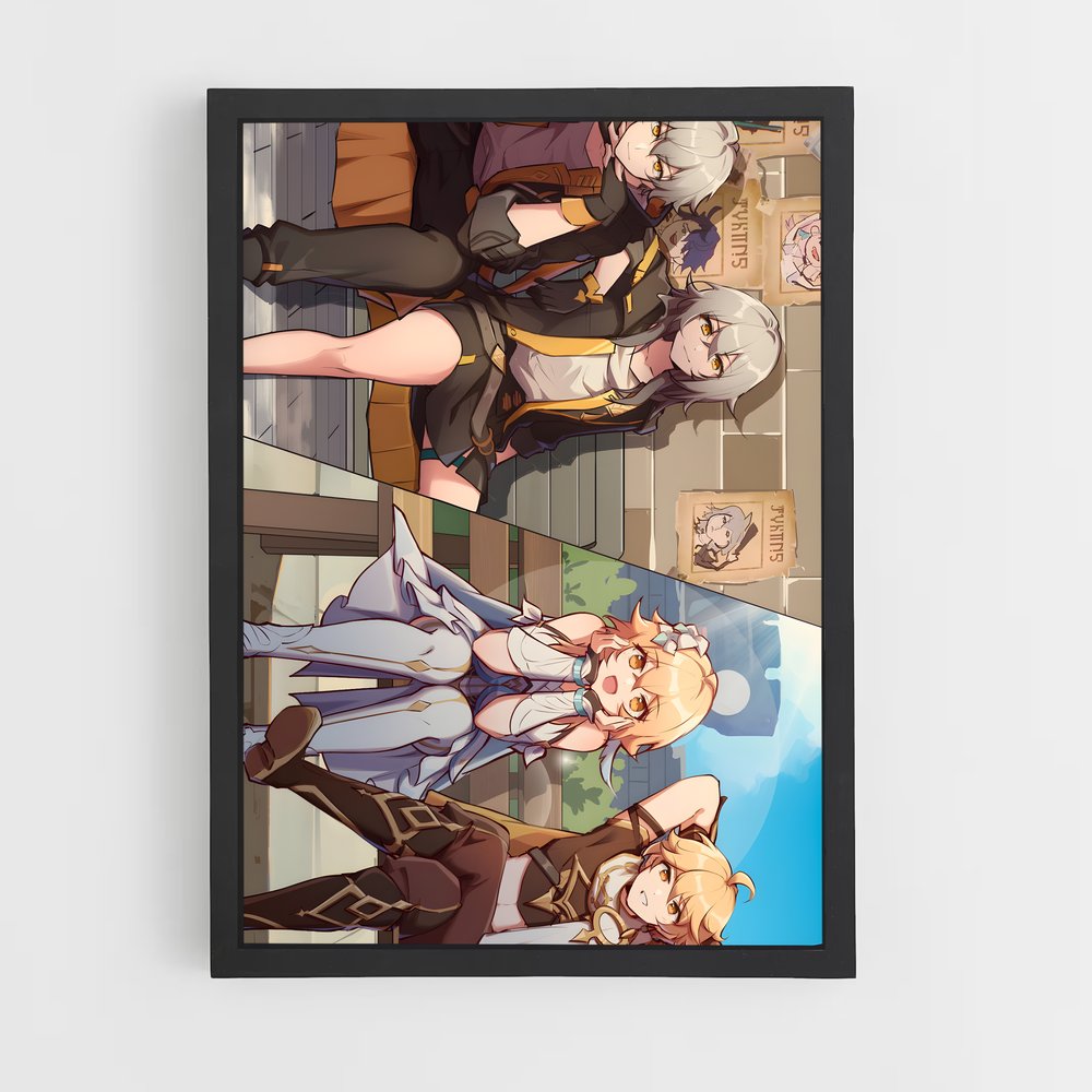 Poster Voyageurs d'Inazuma – affiche Genshin impact (vue 2)